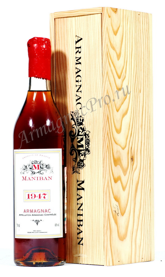 Арманьяк 1947 Шато де Манибан armagnac 1947 Chateau de Maniban