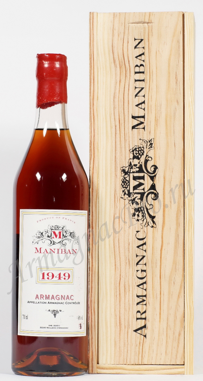 Арманьяк 1949 Шато де Манибан armagnac 1949 Chateau de Maniban