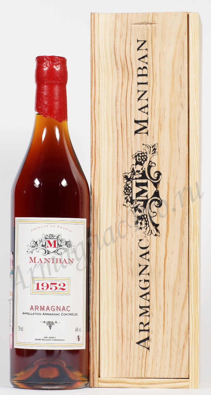 Арманьяк 1952 Шато де Манибан armagnac 1952 Chateau de Maniban