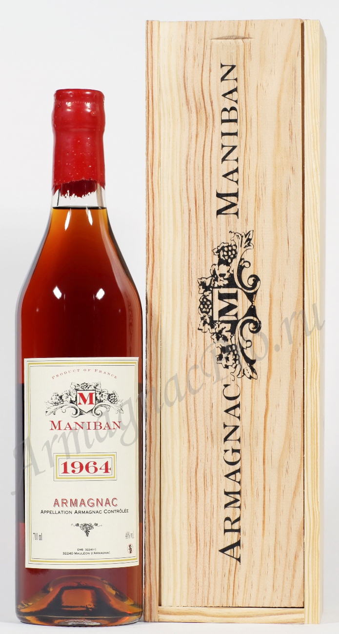 Арманьяк 1964 Шато де Манибан armagnac 1964 Chateau de Maniban