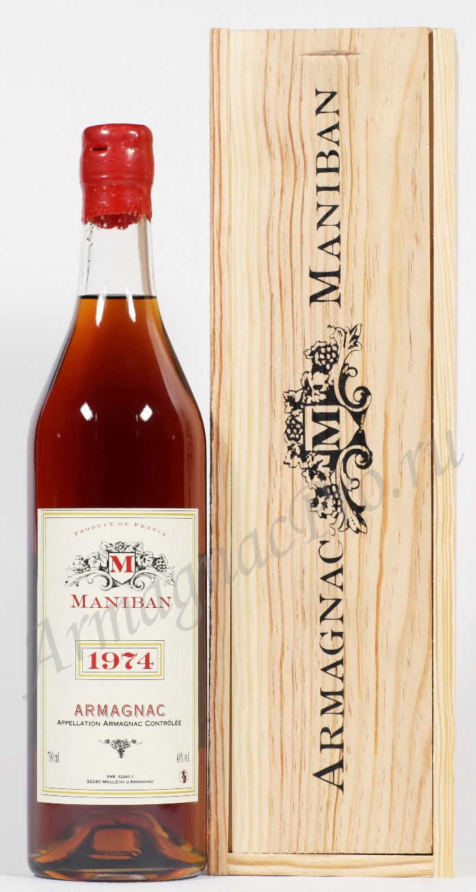 Арманьяк 1974 Шато де Манибан armagnac 1974 Chateau de Maniban