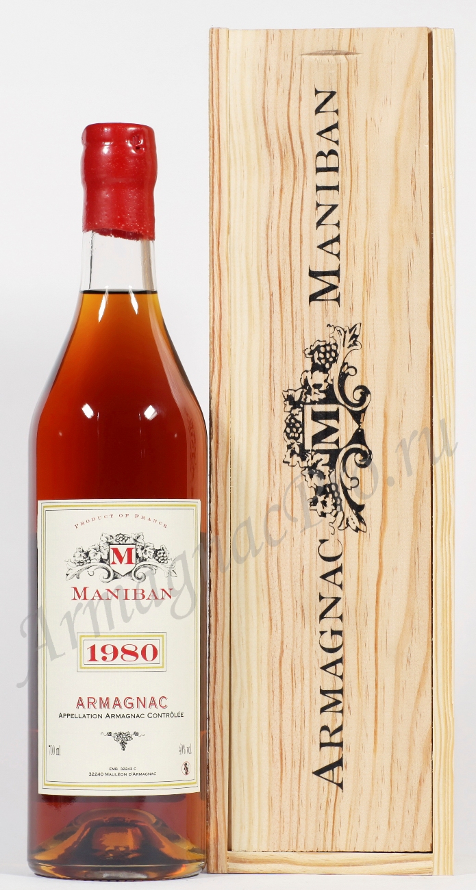 Арманьяк 1980 Шато де Манибан armagnac 1980 Chateau de Maniban