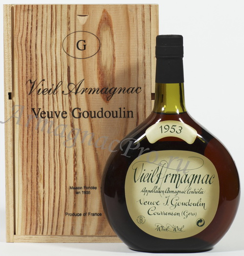 Арманьяк 1953 года Вёв Ж. Гудулен armagnac Veuve J.Goudoulin