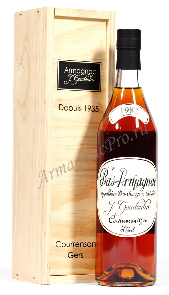 Арманьяк 1982 года Вёв Ж. Гудулен armagnac Veuve J.Goudoulin