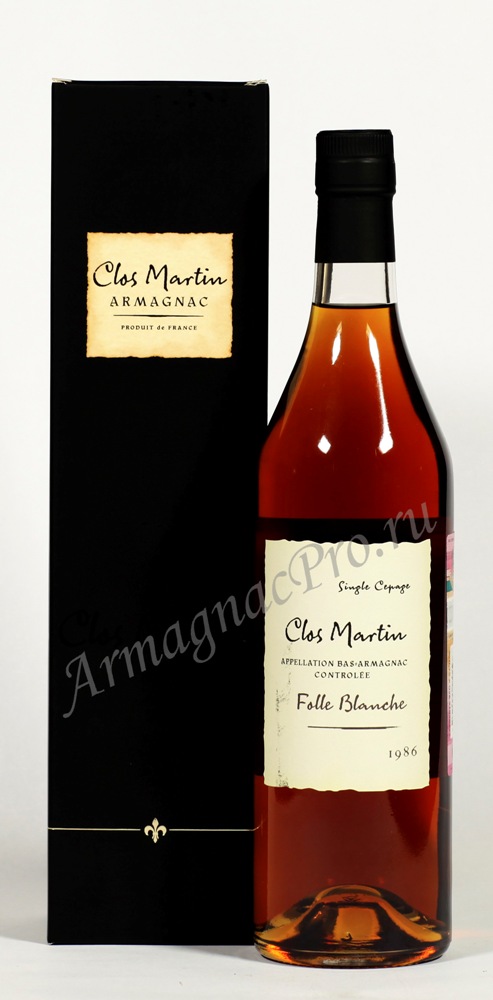 Арманьяк Clos Martin 1988 года Фоль Бланш