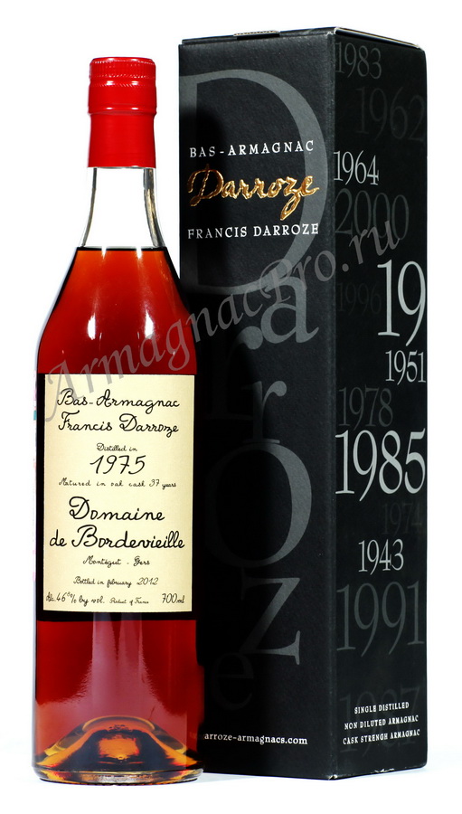 Арманьяк 1975 Франсис Даррозе armagnac Francis Darroze 1975