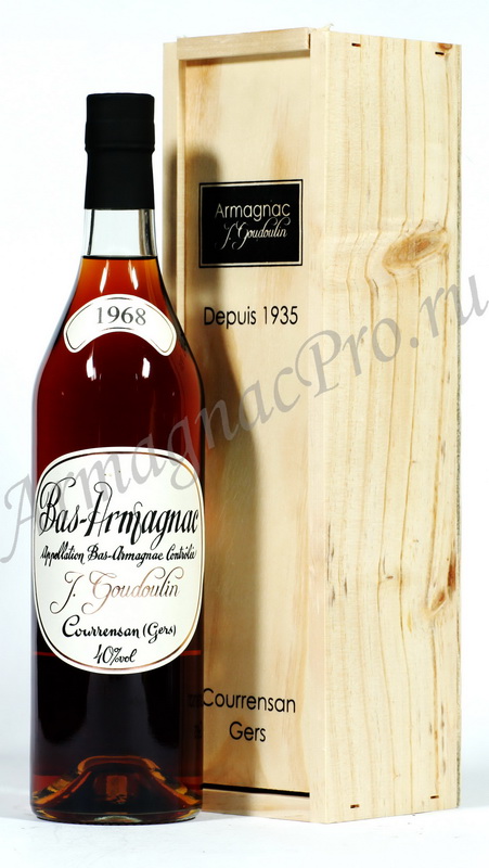 Арманьяк 1968 года Вёв Ж. Гудулен armagnac Veuve J.Goudoulin