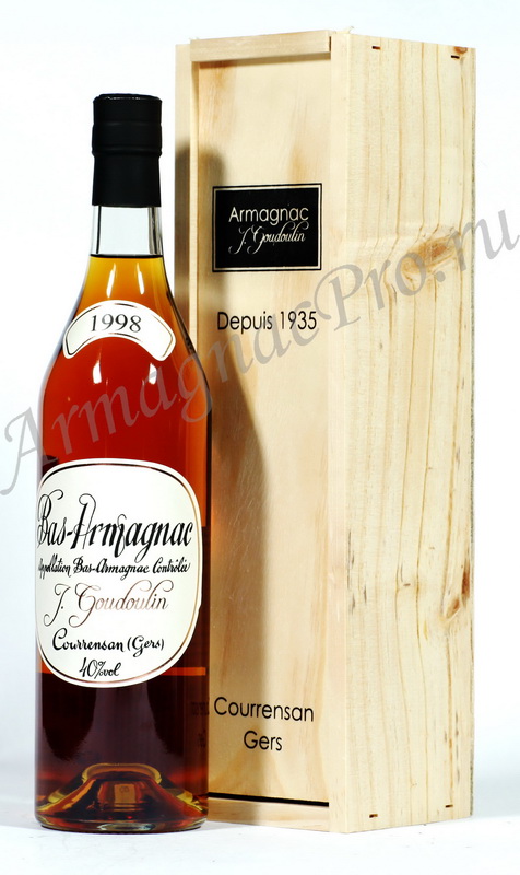 Арманьяк 1998 года Вёв Ж. Гудулен armagnac Veuve J.Goudoulin