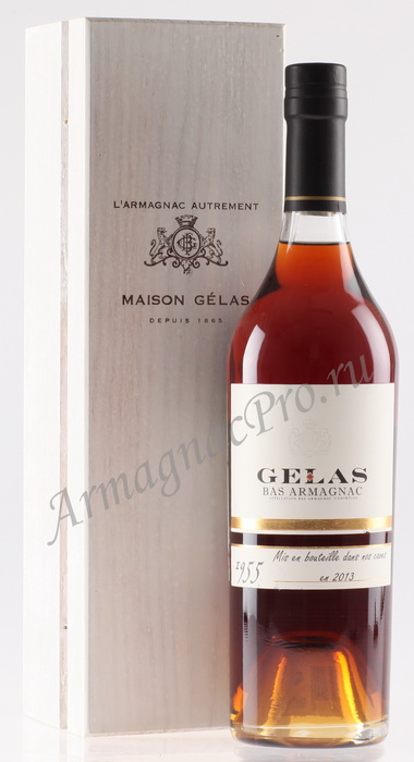 Арманьяк 1955 Мейсон Желас armagnac Maison Gelas деревянной коробке