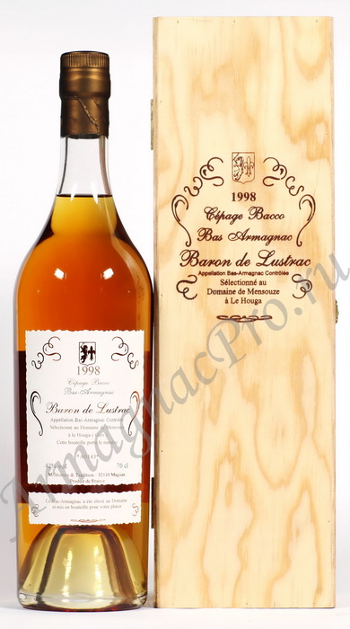 Арманьяк 1998 года Барон Люстрак armagnac Barone de Lustrac