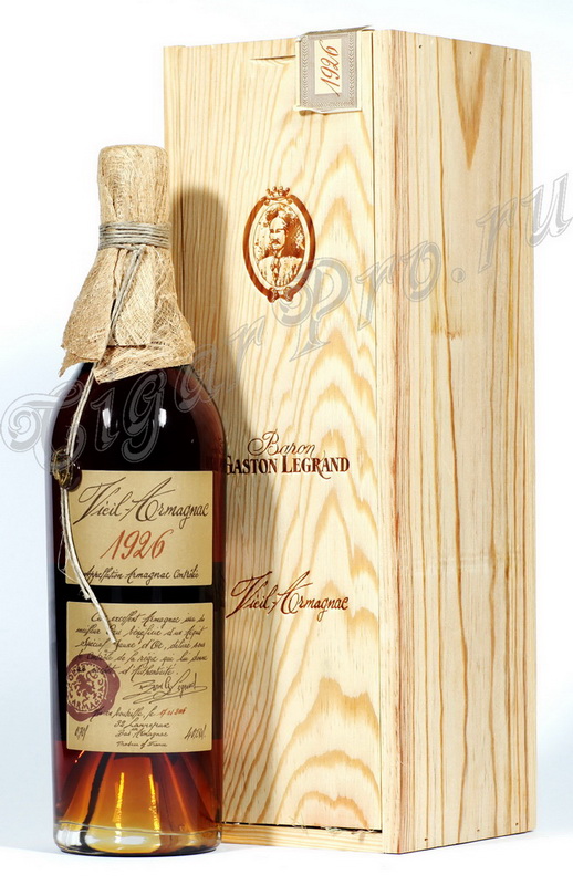 Арманьяк 1926 Барон Легран armagnac Baron G. Legrand 1926